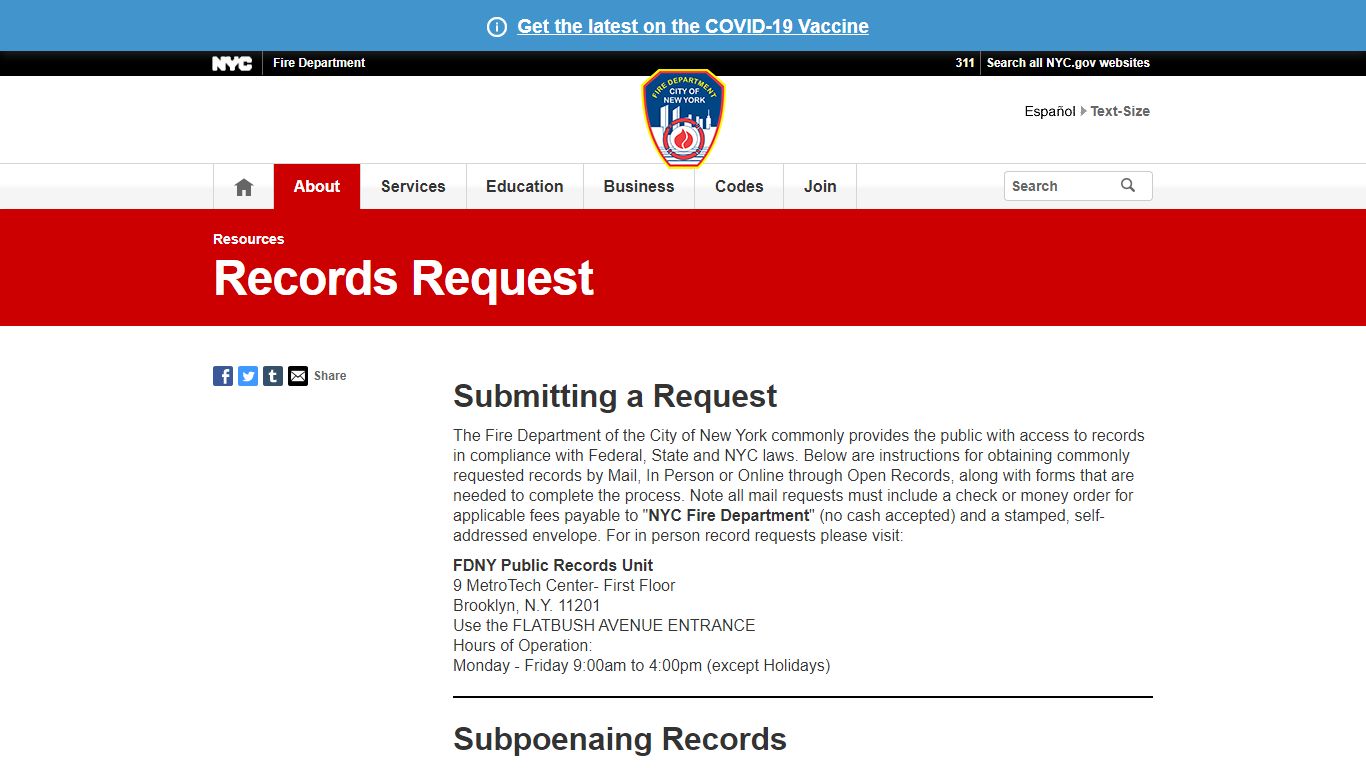records-request - New York City